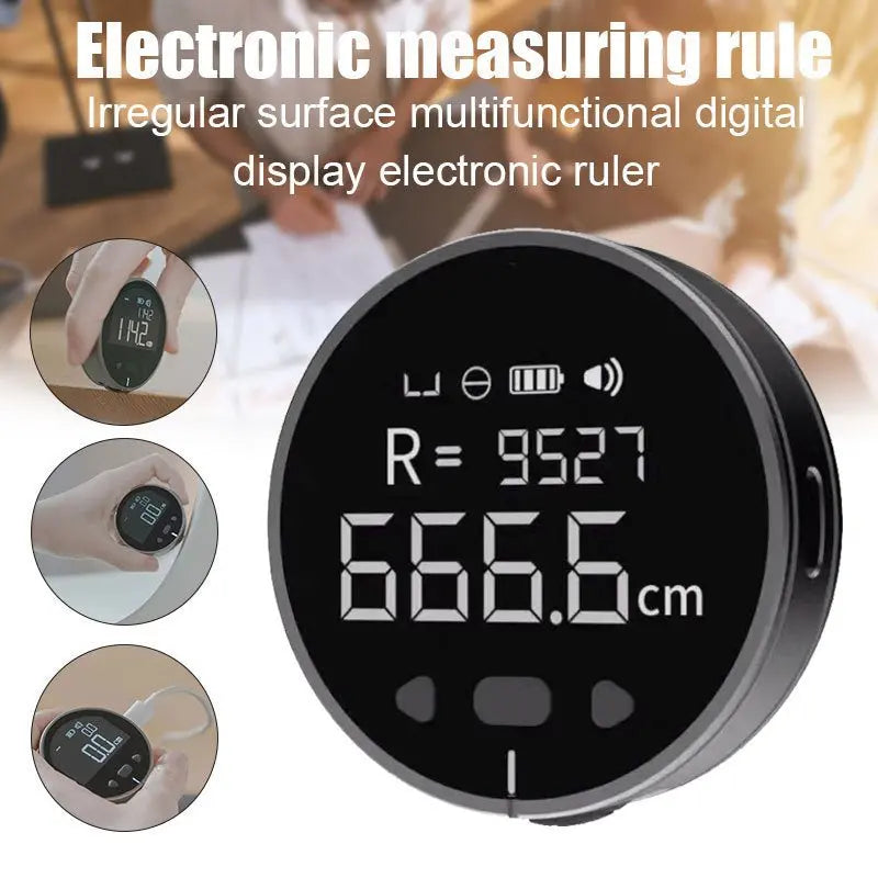 Distance Measuring Instrument Electronic Measuring Ruler Tape Measure High Definition Digital LCD High Precision Electronic Measuring Ruler Tool Advibe Studio