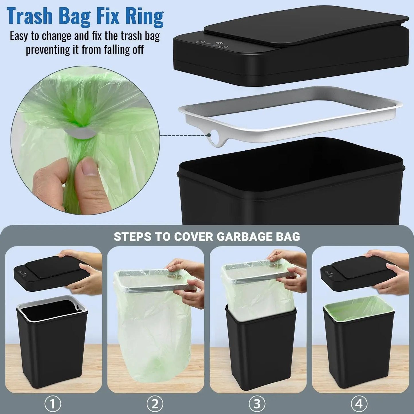 Smart Sensor Trash Can | For Kitchen, Living Room, Bathroom