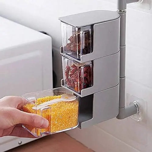 3 Layers Sticking Rotary Seasoning Kitchen Organizer Advibe Studio