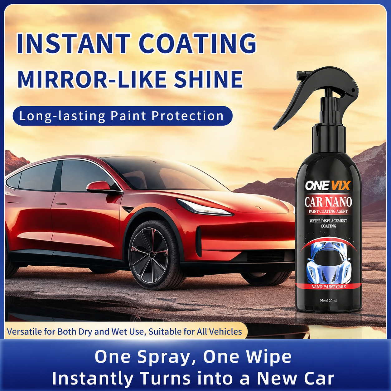 Car Nano Coating Agent | Waterless Car Wash & Coating Spray
