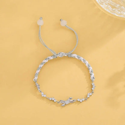 Butterfly Diamond Woven Bracelet Simple Advibe Studio