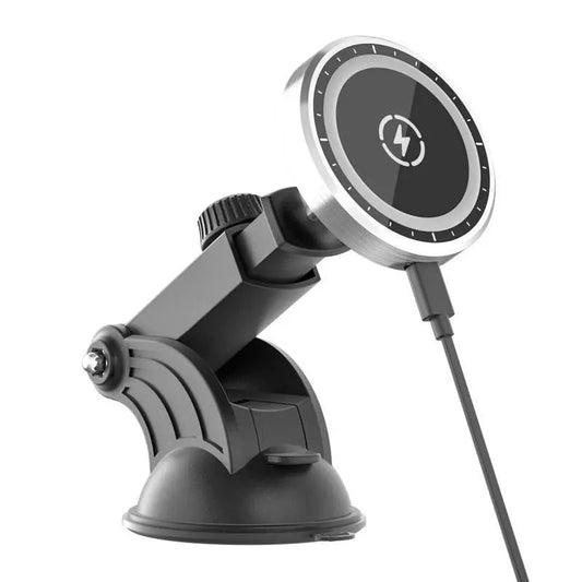 Compatible with Apple, Magnetic Wireless Car Charger for iPhone 12 Pro Max Mini Car Airvent Dashboard Mount Magnet Phone Holder Stand & Fast Charger Advibe Studio