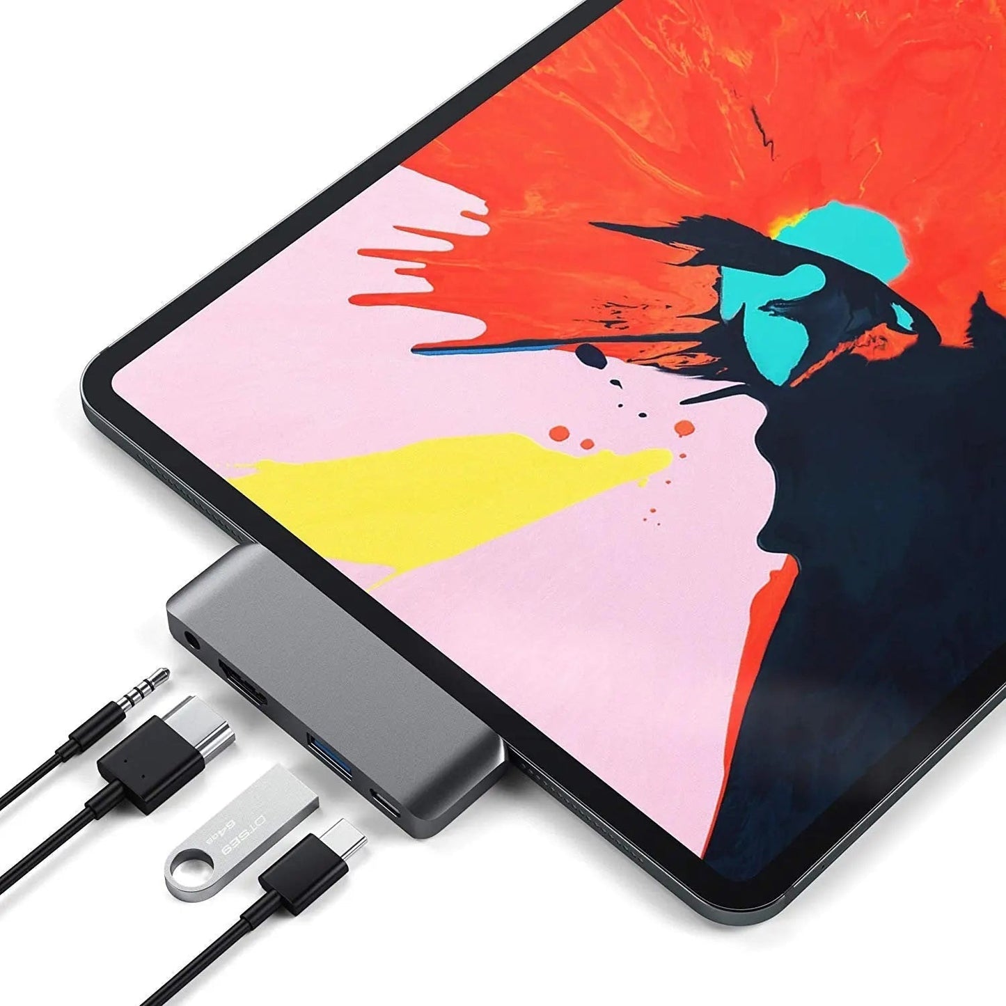 Compatible with Apple, Suitable For Ipad Pro Hub USBC To HDMI 3.5 Usb Pd Hub Typec Docking Station Advibe Studio
