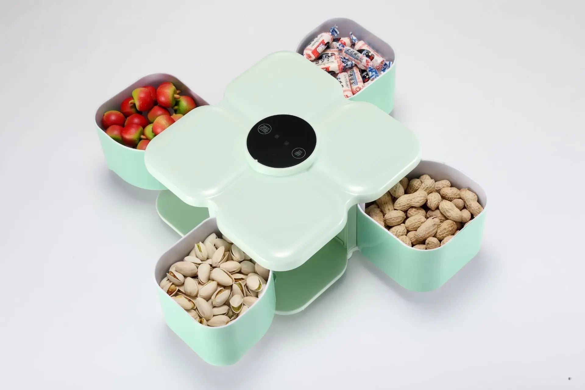 Exquisite Smart Candy Box White Dried Fruit Box Separated Smart Candy Box Advibe Studio