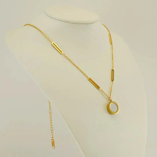 Stainless Steel 18K Asymmetric Letter Necklace Advibe Studio