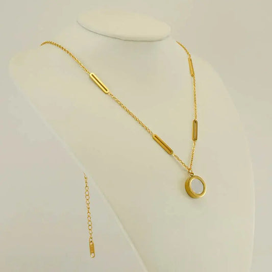 Stainless Steel 18K Asymmetric Letter Necklace Advibe Studio