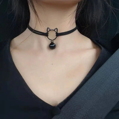 Sweet Cool Hot Girl Dark Cat Necklace Special-interest Design High Sense Advibe Studio